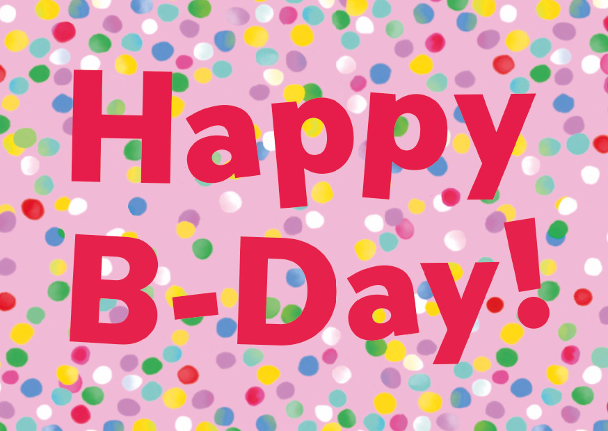 Postkarte - m-illu - Happy B-Day