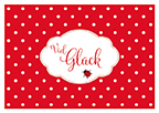 Postkarte - La Card - Glück, rot gepunktet Postkarte - La Card - Glück, rot gepunktet