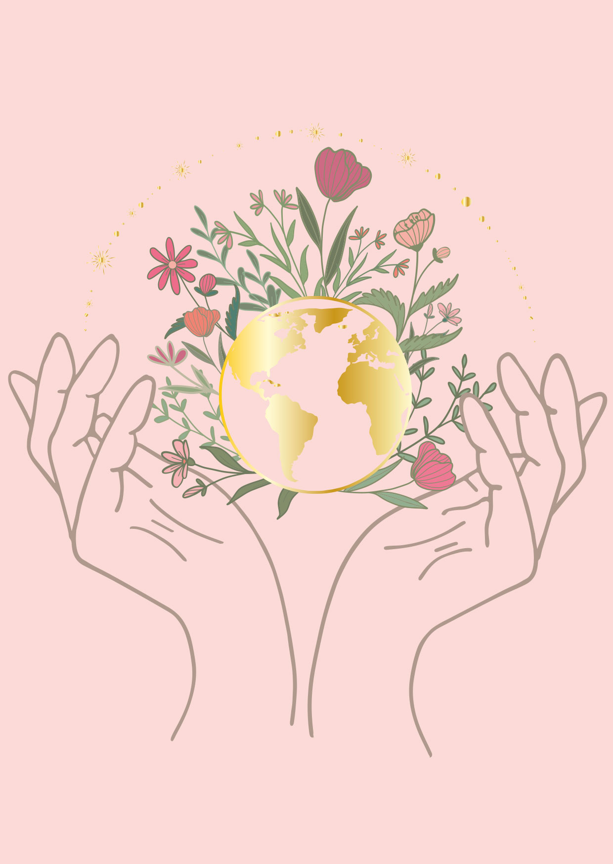 Postcard - Toni Starck - let the world grow