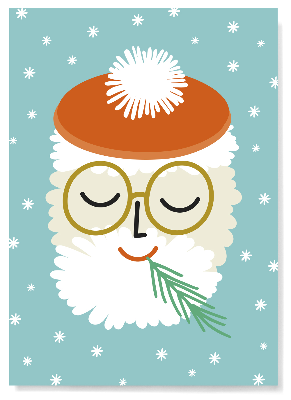 Postkarte - familytree - Weihnachtsmann