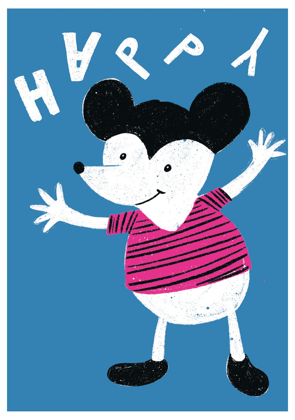 Postkarte - schönegrüsse - Happy Mouse