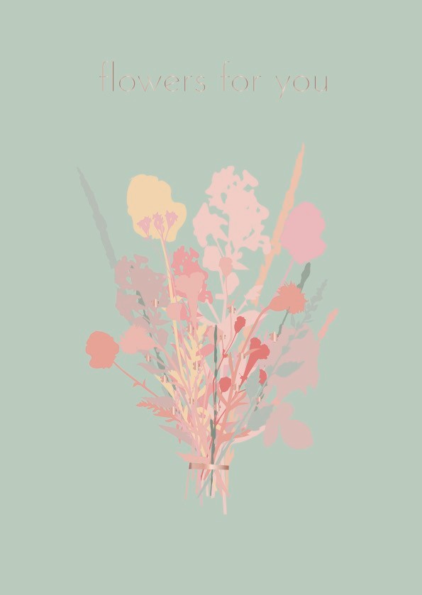 Postkarte - Toni Starck - flowers for you