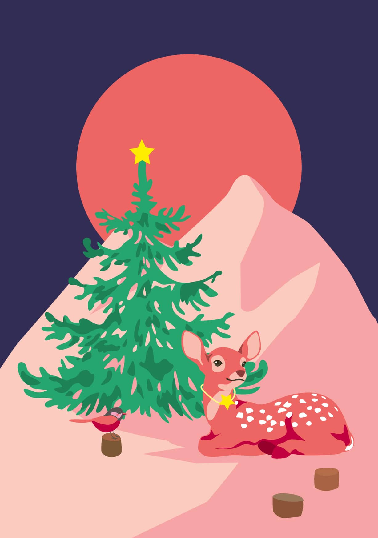 Postkarte - luminous - Bambi