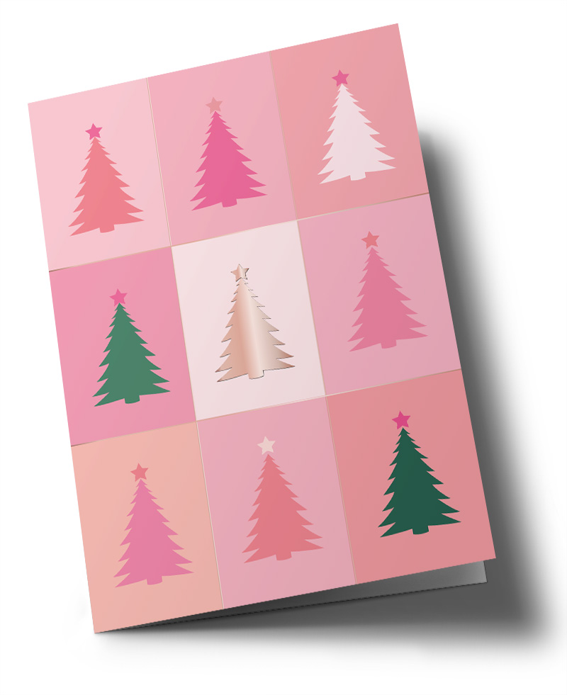Klappkarte C6 - Toni Starck - Weihnachtsbäume