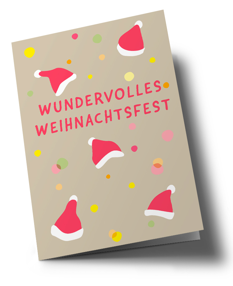 Klappkarte C6 - nola - Wundervolles Weihnachtsfest