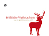 Geschenkanhänger - Hirsch, weiß