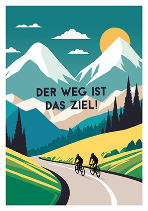 Postkarte - La Card - Der Weg ist das Ziel