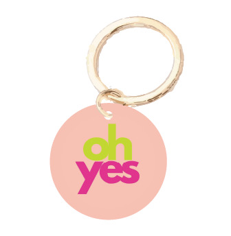 Key ring - Happy Plexis 3 cm - oh yes Key ring - Happy Plexis 3 cm - oh yes