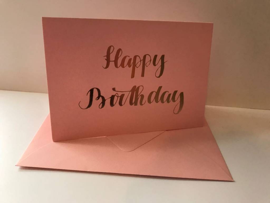 Doublecard C6 - pure - Happy Birthday - Kalliographie Doublecard C6 - pure - Happy Birthday - Kalliographie