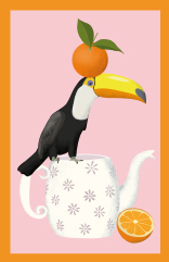Minicard - Toni Starck - Toucan on a teapot