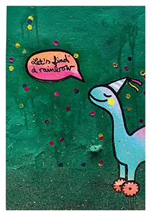 Postkarte - La Card - Dino Grafitti