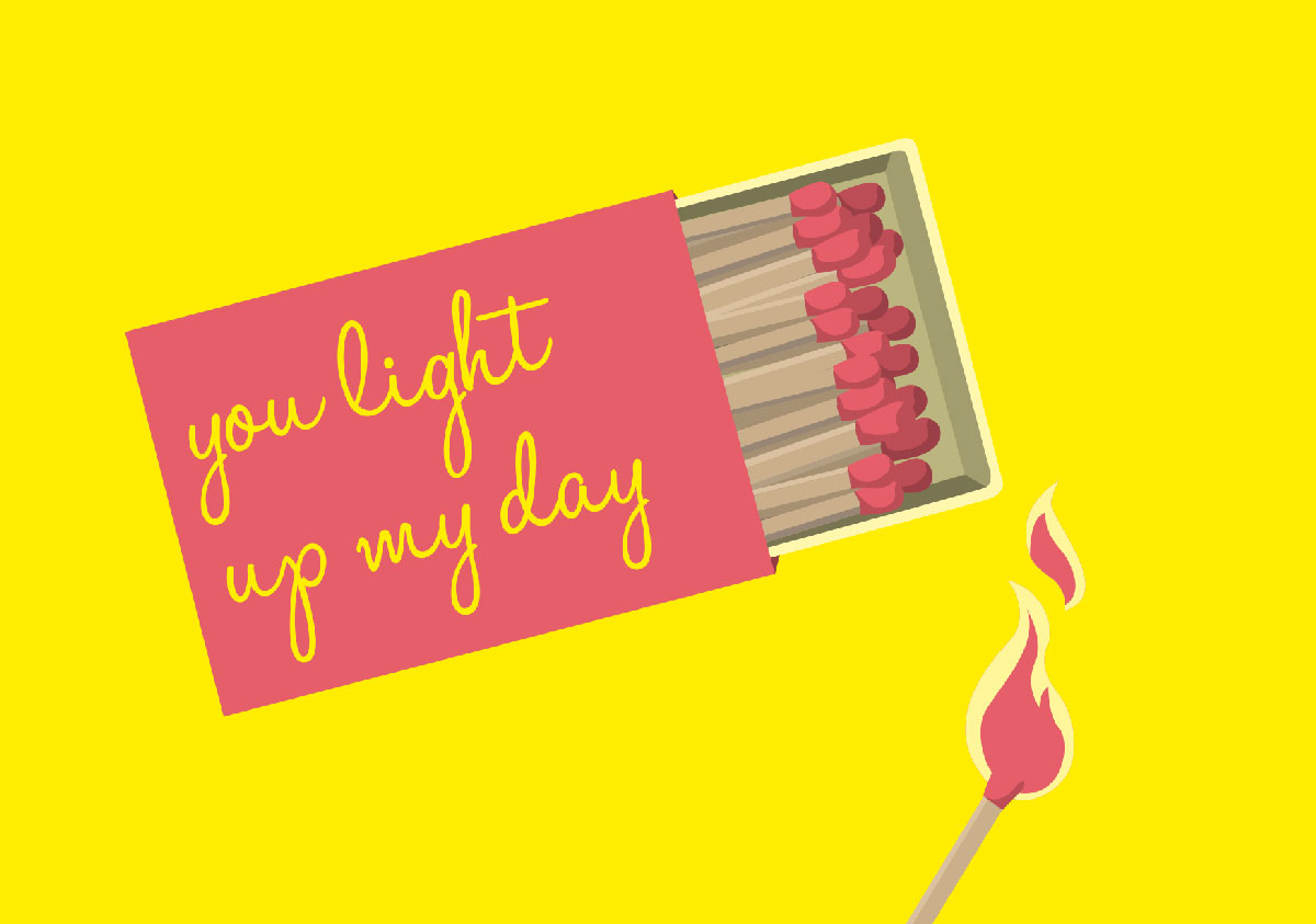 Postcard - luminous - You light up my day