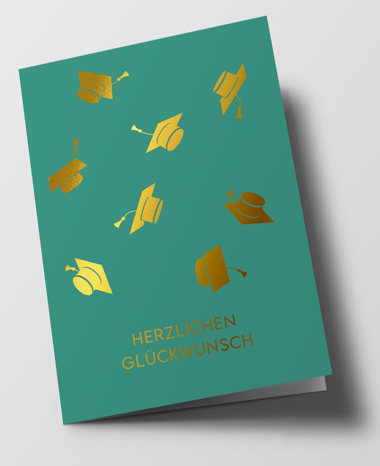 Klappkarte C6 - pure - Doktorhüte Klappkarte C6 - pure - Doktorhüte