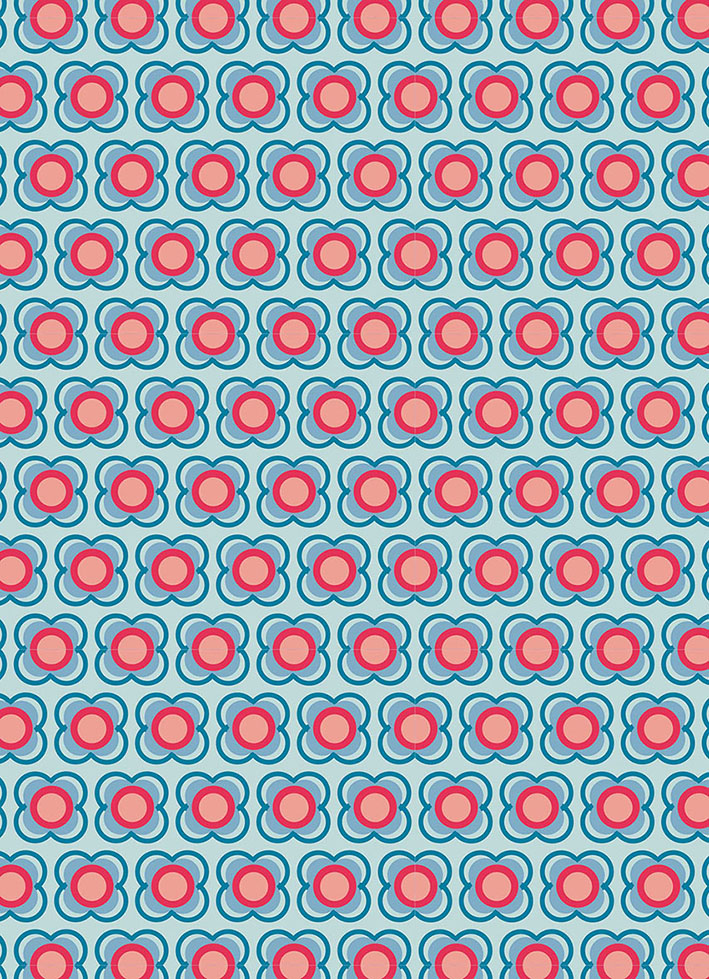 Geschenkpapier - toni starck pattern - Azur Coral