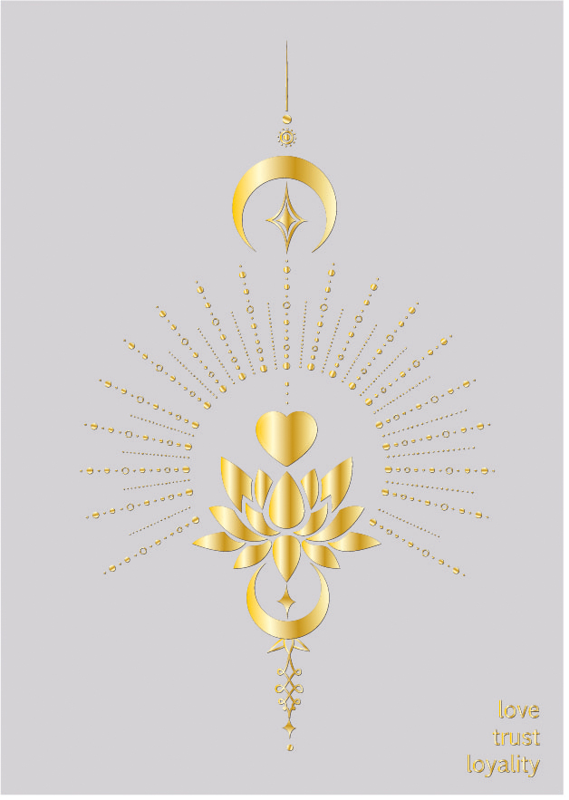 Postcard - Toni Starck - love, trust, loyality