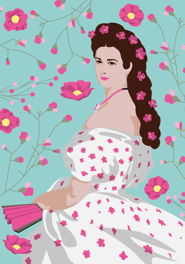 Postkarte - pop art new generation - Empress of Austria 3