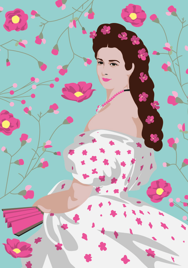 Postkarte - pop art new generation - Empress of Austria 3 Postkarte - pop art new generation - Empress of Austria 3