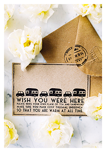 Postkarte - La Card - Wish you were here Postkarte - La Card - Wish you were here