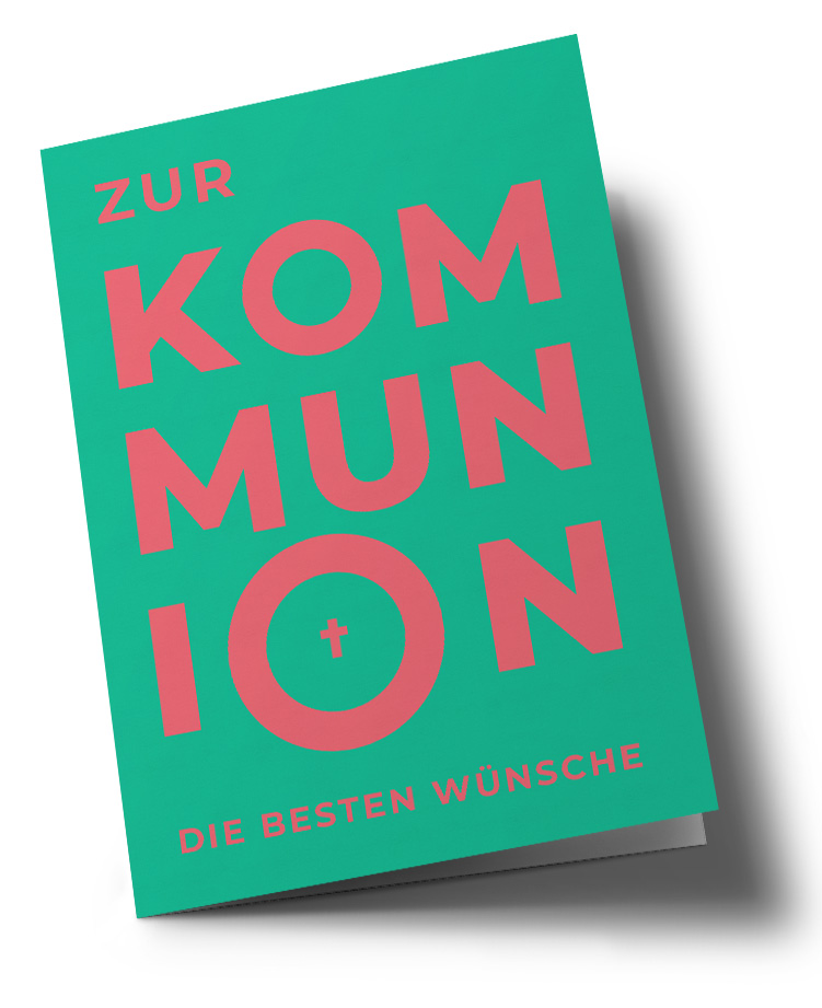 Doublecard C6 - typestyle - Zur Kommunion