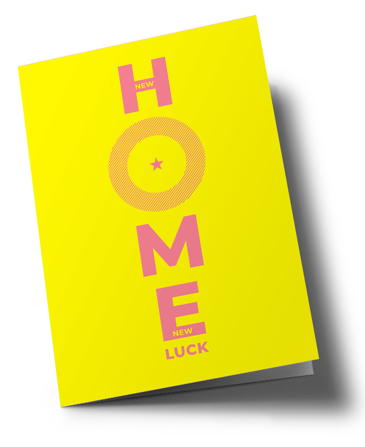 Klappkarte C6 - typestyle - Yellow Home