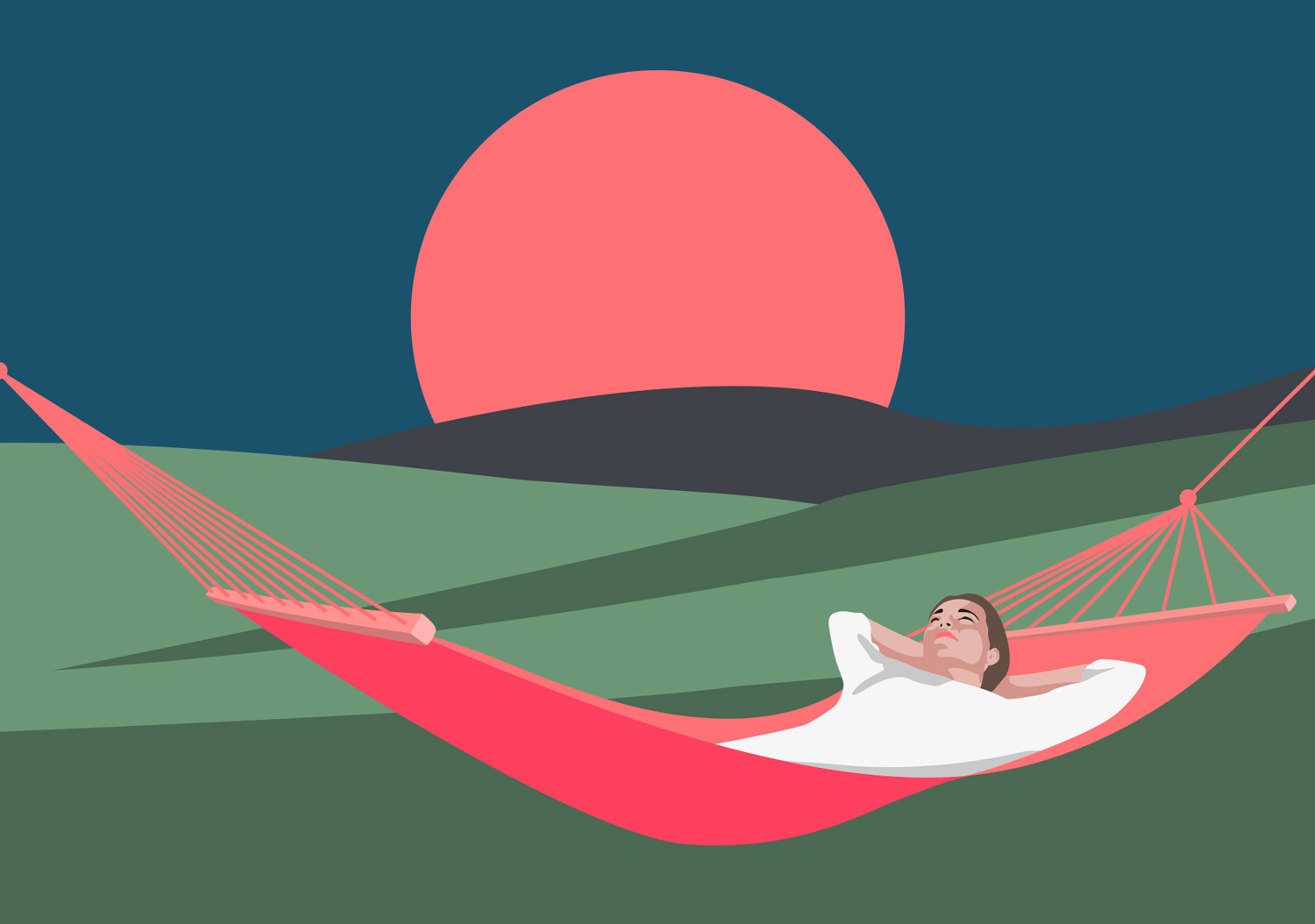 Postkarte - Nobiyama - Hammock Postkarte - Nobiyama - Hammock