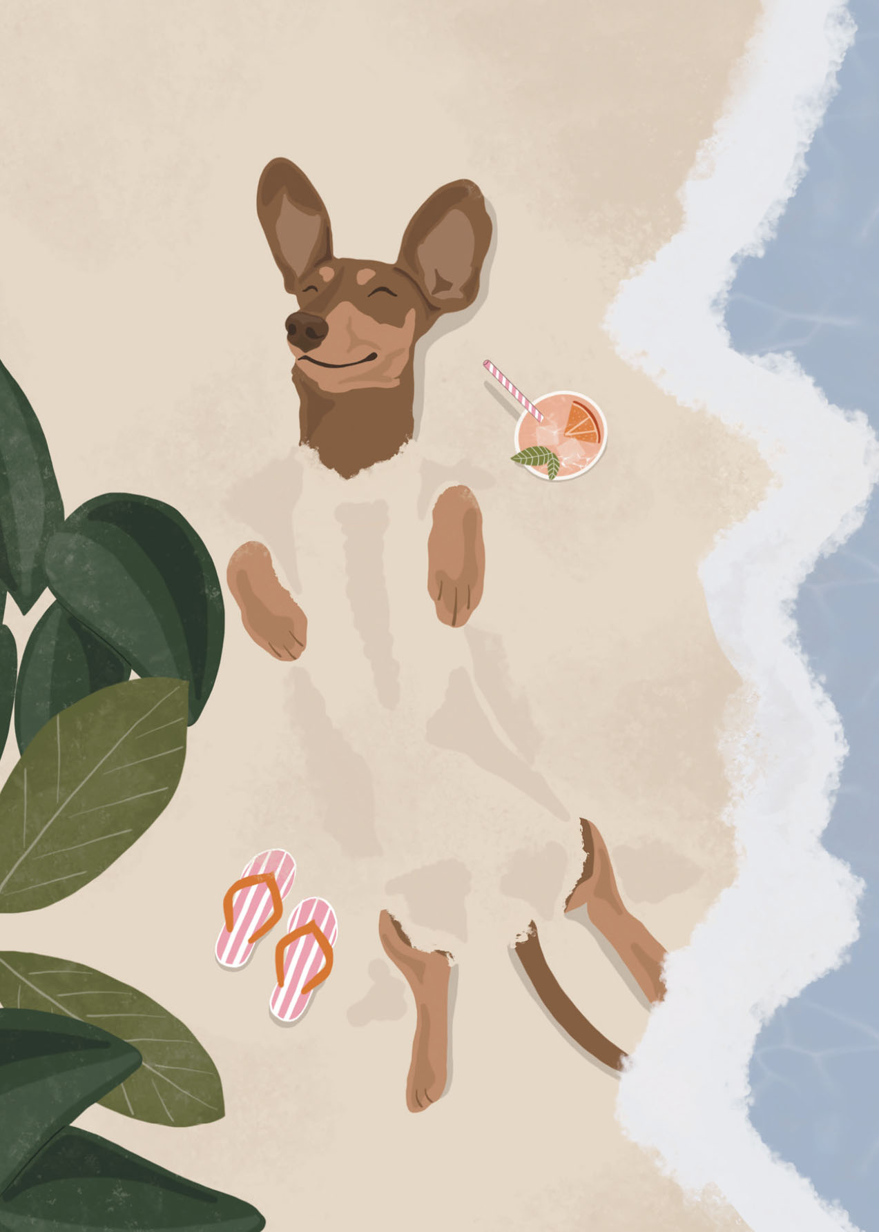 Postcard - Alfie's Greetings - Beach Day