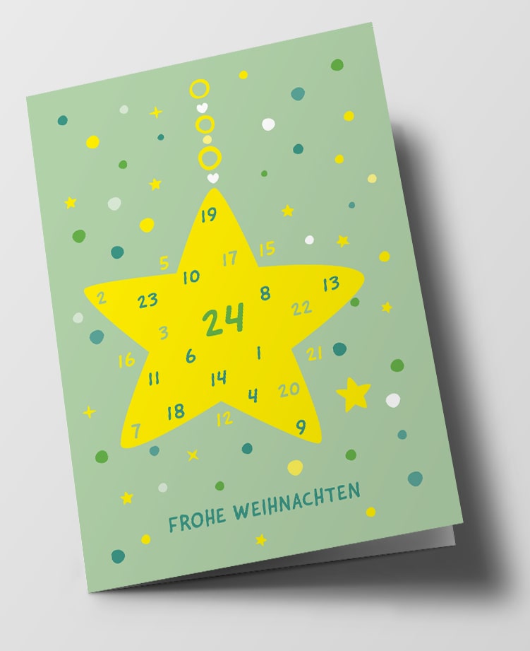 C6 folding card - nola - star