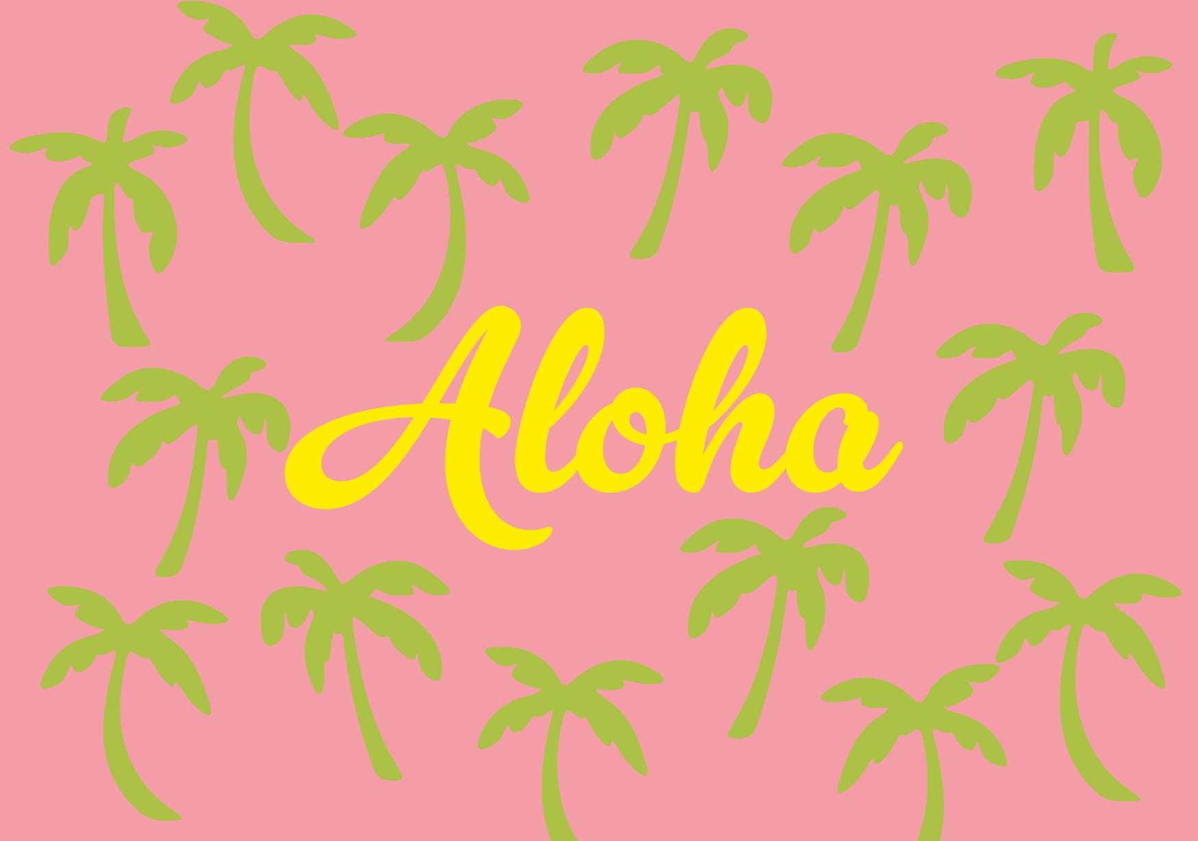Postcard - happy wrong - Aloha