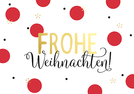 Klappkarte C6 - La Card - Weihnachtskreis, rot