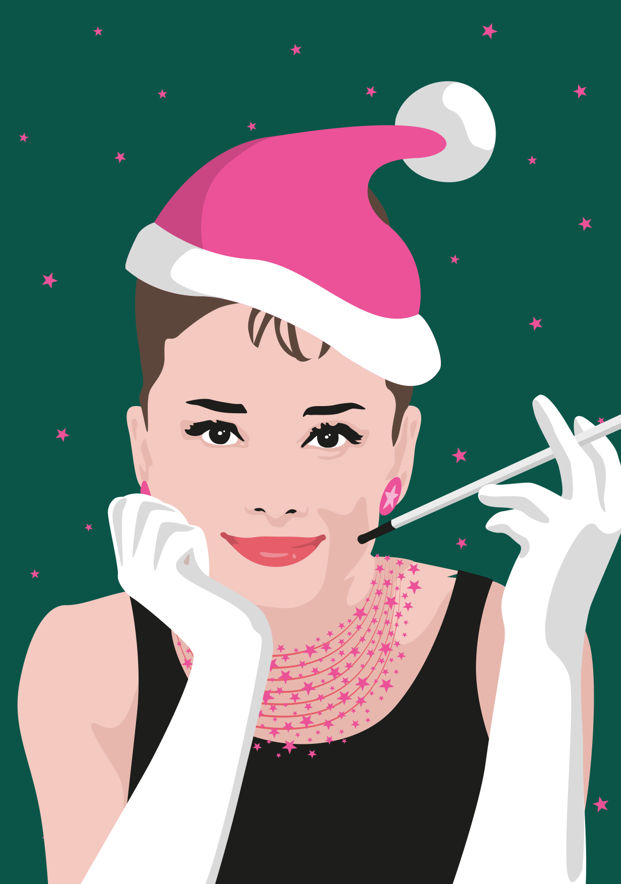 Postcard - pop art new generation - The bambi eye star