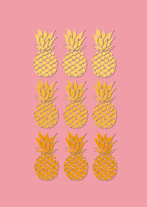 Postkarte - Toni Starck - Pineapples
