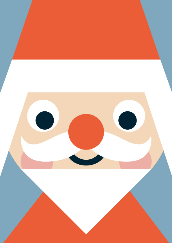 Postcard - Designfräulein - Funny Faces - Father Christmas