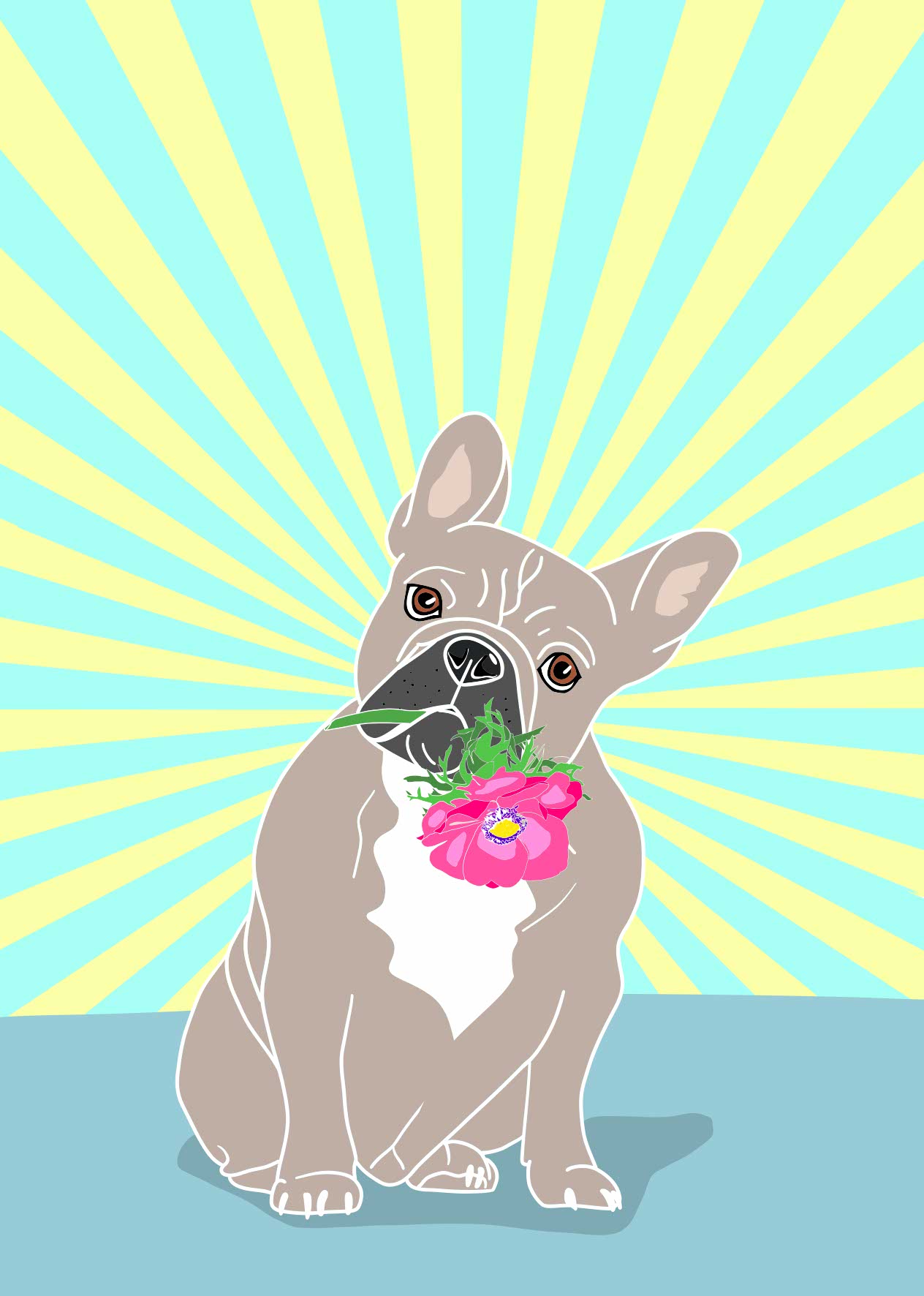 Postkarte - Limo & Mo - Bulldogge Postkarte - Limo & Mo - Bulldogge