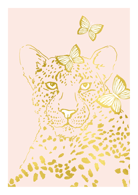 Postcard - illi - Gold embossing - PINDA