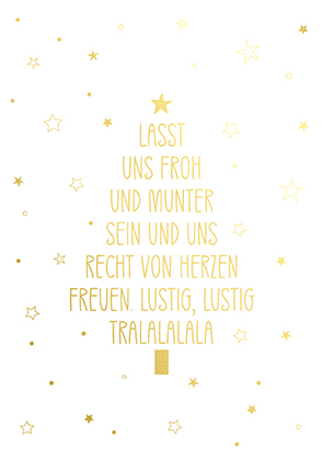 Postkarte - La Card - Lasst uns froh