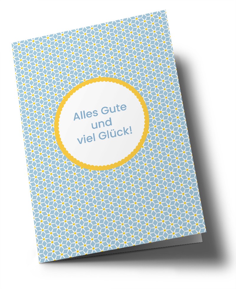 Doublecard C6 - Toni Starck Pattern - Daisy Sky, Alles Gute