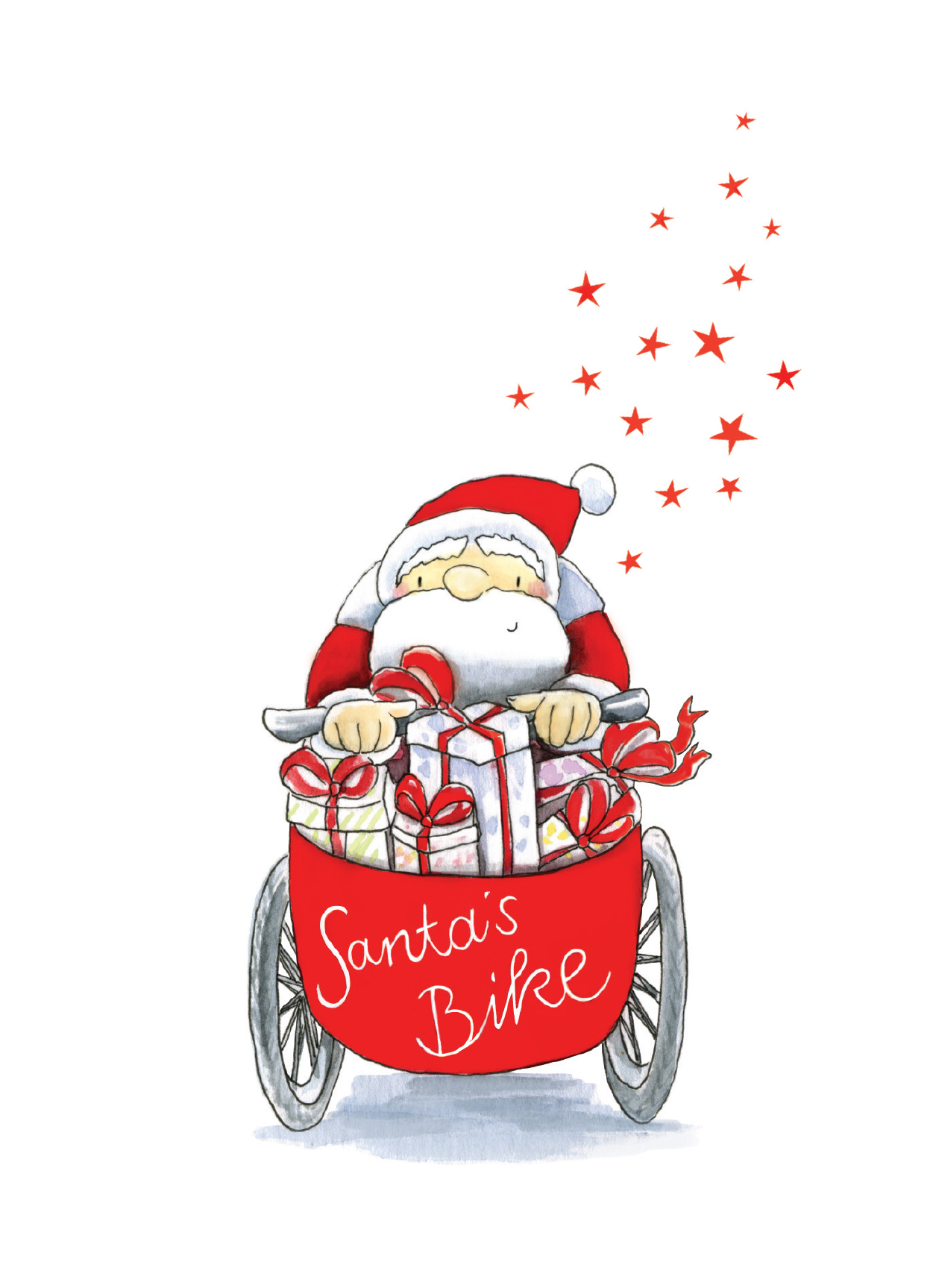 Postkarte - Tabea Güttner - Santas Bike