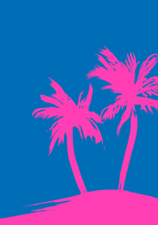Postcard - neonstyle - Palms