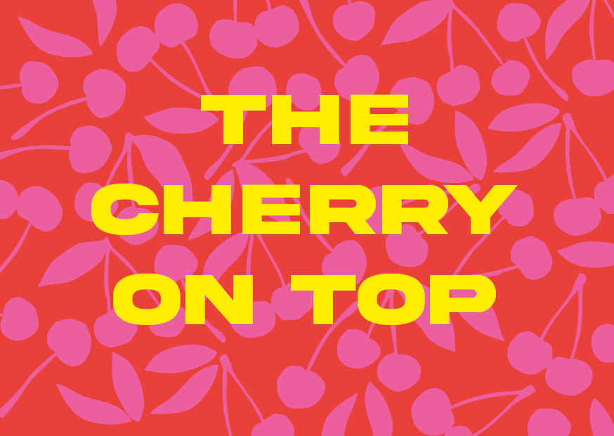 Postcard - happy wrong - Cherry on top