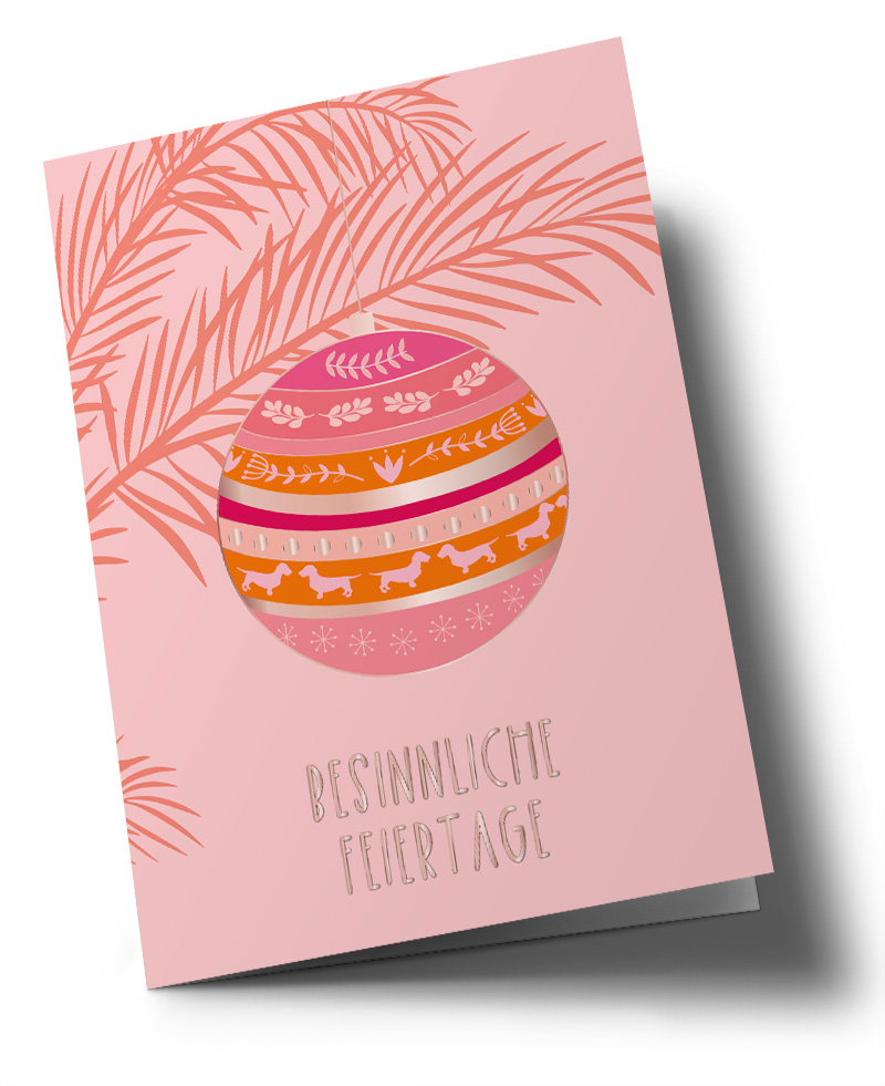 Klappkarte C6 - Toni Starck - Weihnachtskugel Klappkarte C6 - Toni Starck - Weihnachtskugel