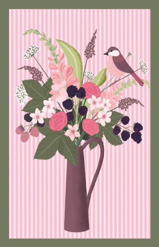 Minicard - Toni Starck - Brombeerstrauß Minicard - Toni Starck - Brombeerstrauß