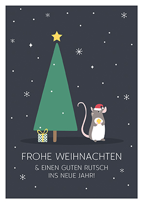 Postkarte - La Card - Weihnachtsmaus
