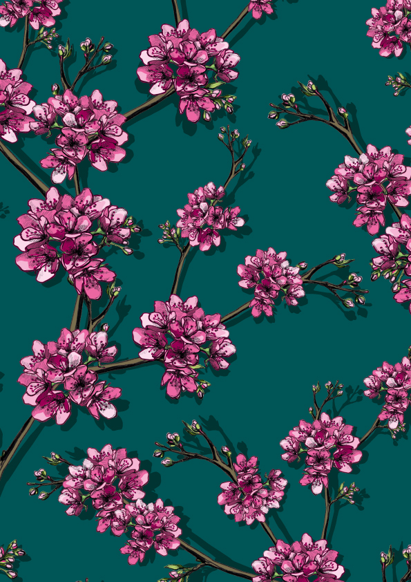 Wrapping paper - illi - Sakura Pink Wrapping paper - illi - Sakura Pink