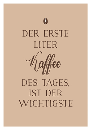 Postkarte - La Card - Der erste Liter Kaffee Postkarte - La Card - Der erste Liter Kaffee