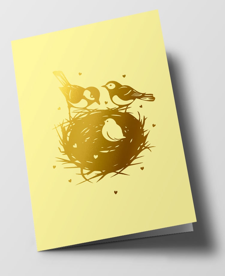 Klappkarte C6 - pure - Vogelnest