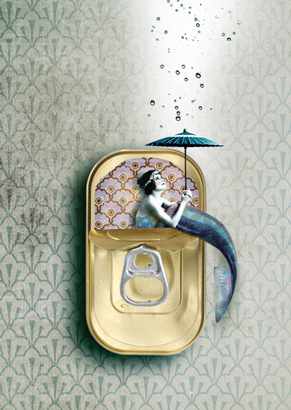 Postcard - La Tack - mermaid Postcard - La Tack - mermaid