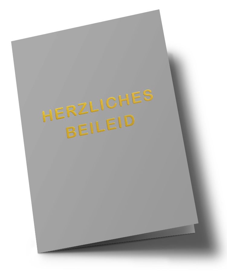 Klappkarte C6 - pure - Herzliches Beileid