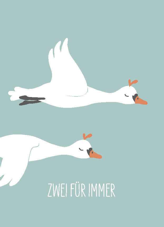 Postcard - Andrea Liesert - ZWEI FÜR IMMER