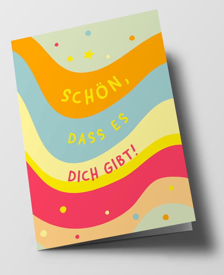 Klappkarte C6 - nola - Schön, dass es dich gibt Klappkarte C6 - nola - Schön, dass es dich gibt