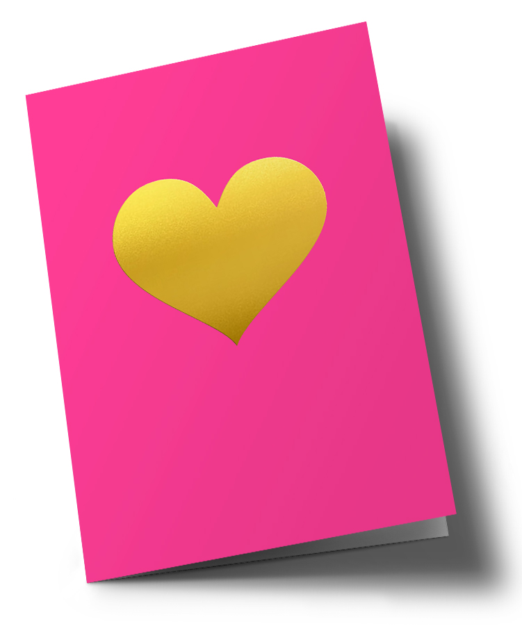 Klappkarte C6 - pure - Herz